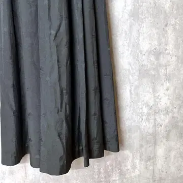 빈티지 JOIE 블랙 슬리브리스 롱 원피스 모자 패턴 9
