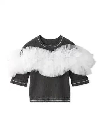 bibiy Bibiy. GISELLE TULLE KNIT 볼륨 튤