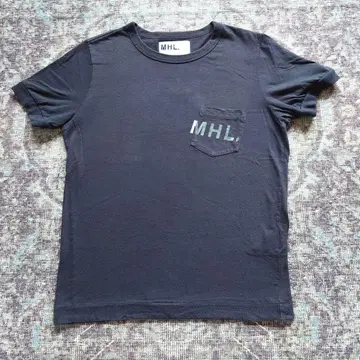 #MHL.#엠에이치엘#블랙#로고 티셔츠#M 사이즈