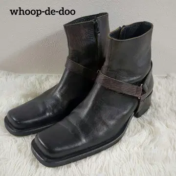 후프 디두 부츠 반지 부츠 브라운 가죽 신발 whoop de doo