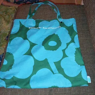 마리메꼬 Marimekko 블루 보틀 커피 콜라보 토트