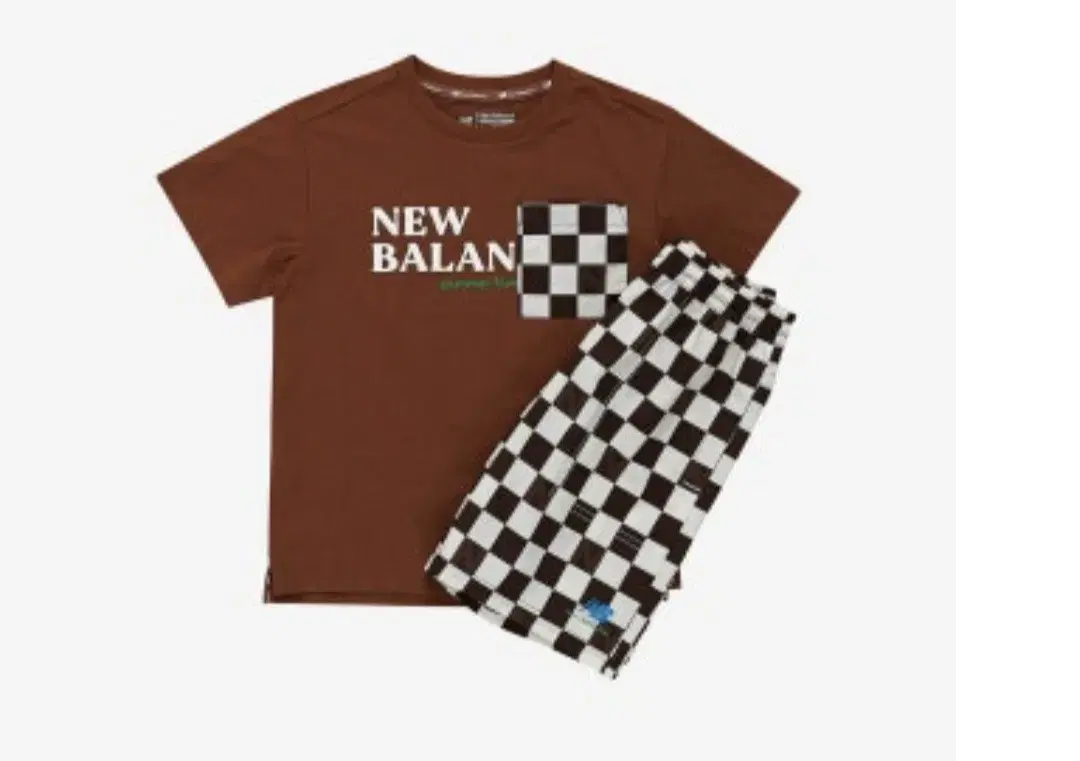 [Safe Payment Special Price] Unworn New Product New Balance Kids Short Sleeve Top and Bottom Set ~160