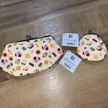 커비 크레이프 원단 가마구치 파우치 미사용 새상품
