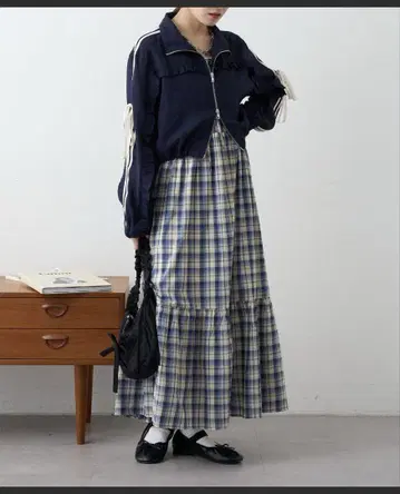 w closet 시어 프릴 라인 자켓