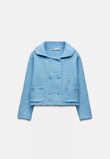ZARA 청키 니트 피터팬 컬러 자켓 S 미사용 새상품 택 포함