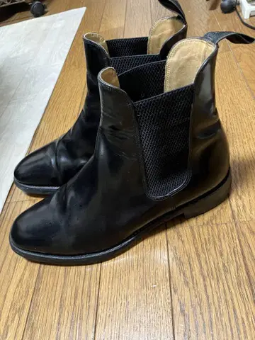 Loake 사이드 고어 부츠 블랙 가죽