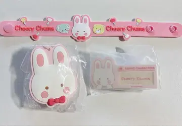 산리오 치어리 참 러버 밴드 명찰 배지 러버 거울 키링