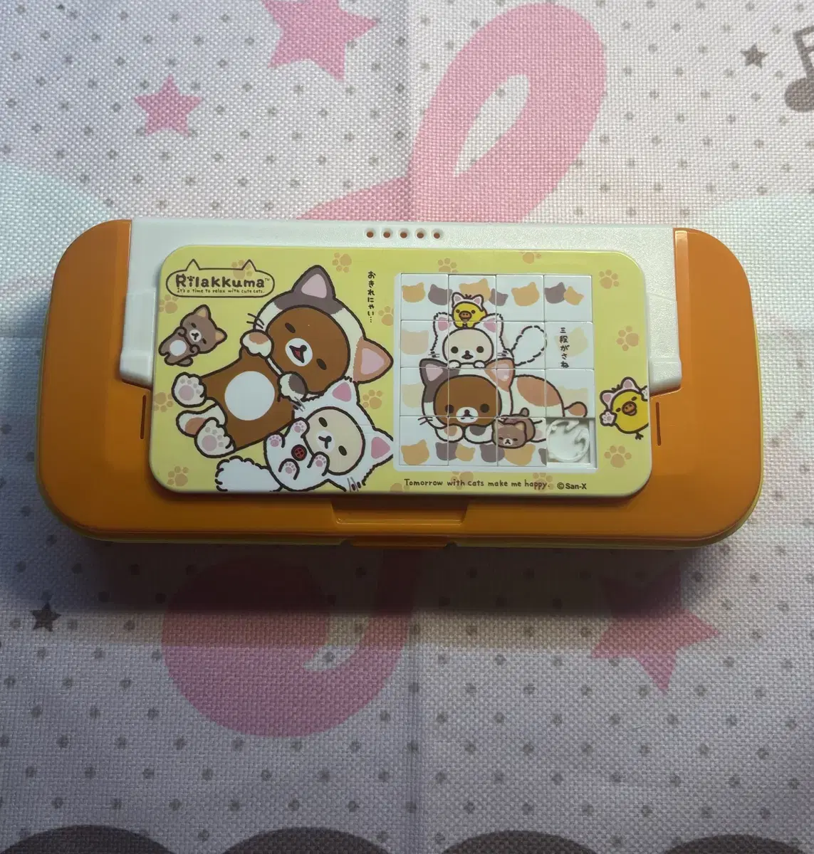 Rilakkuma San-X Classic Neko Puzzle Board Marker 3-Tier Pencil Case