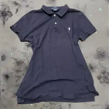 Ralph Lauren 스키니 핏 피케 셔츠 반팔 네이비