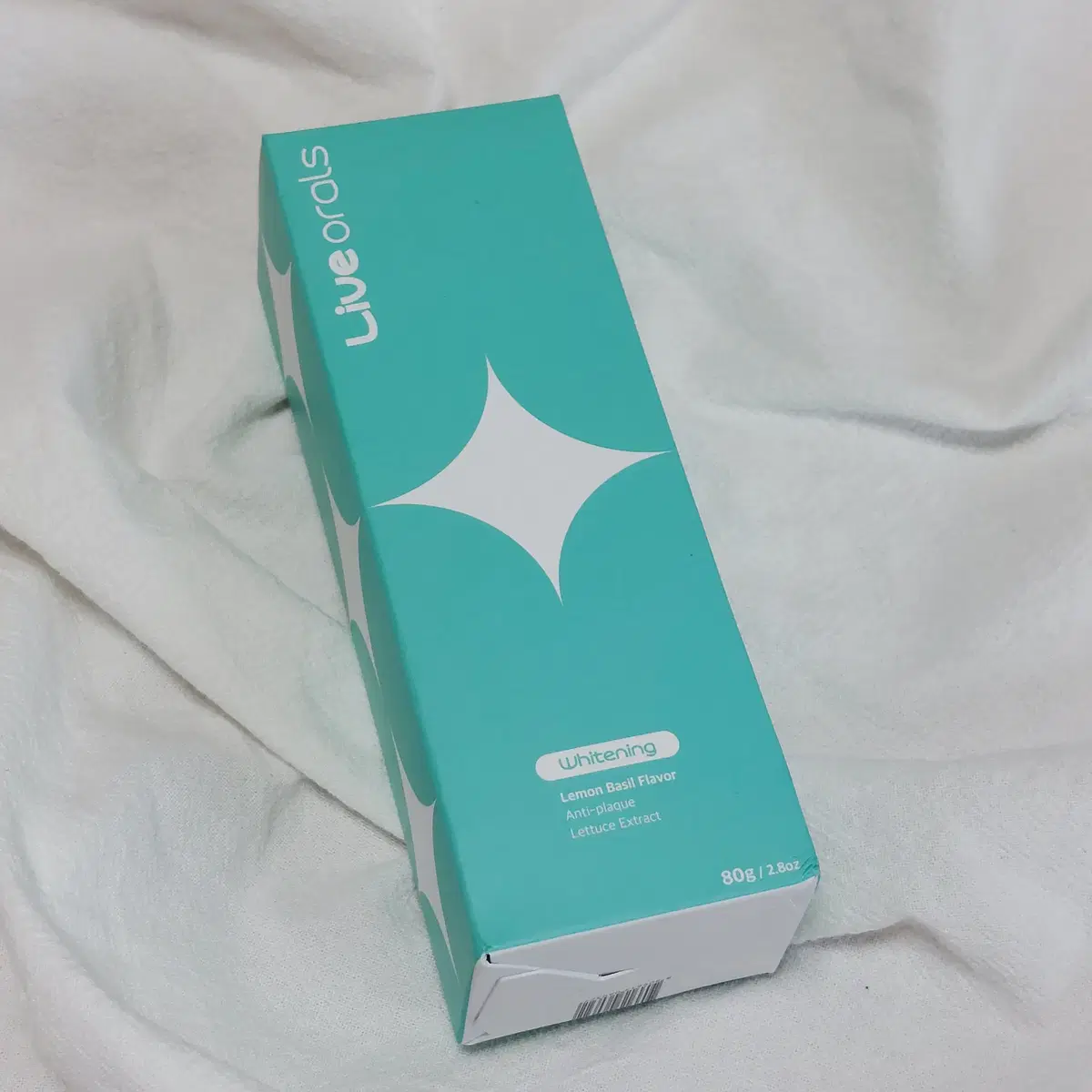 [새상품] 라이브오랄스 퓨어다이아 미백치약 80g