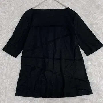 CORDIER 코르디아 린넨 블랙 오분 소매 튜닉 새상품급 42