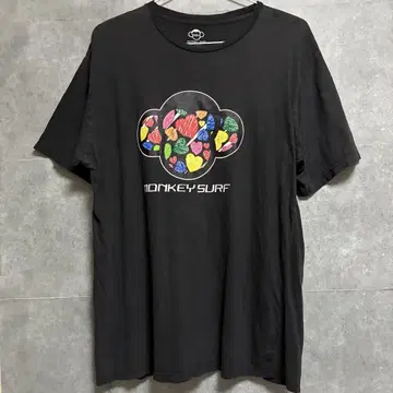 monKEY SURF 몽키 서프 프린트 티셔츠 구제 의류 2XL 사이즈