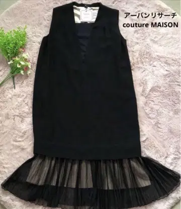 어반 리서치 couture MAISON 원피스 블랙 38 밑단 플리츠