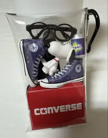 가챠 파우치.SNOOPY.스누피 컨버스 퍼플.블랙 계열