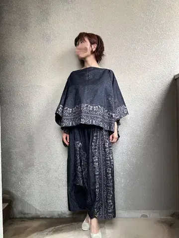 기모노 리메이크/오시마 명주/블라우스/꽤 넉넉한 실루엣