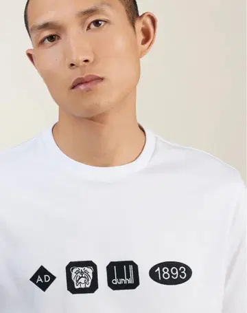 새상품 던힐 dunhill 화이트 티셔츠 티셔츠 홀마크