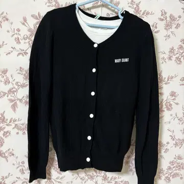 MARY QUANT 블랙 가디건 긴팔