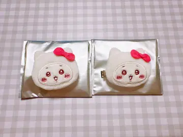 치이카와 산리오 시크릿 헤어 클립 키티를 쓴 치이카와 2개 세트