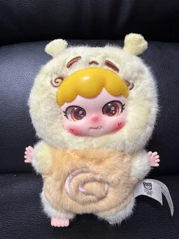 Joy miya 벌레 봉제 인형 키링 포함 크림색