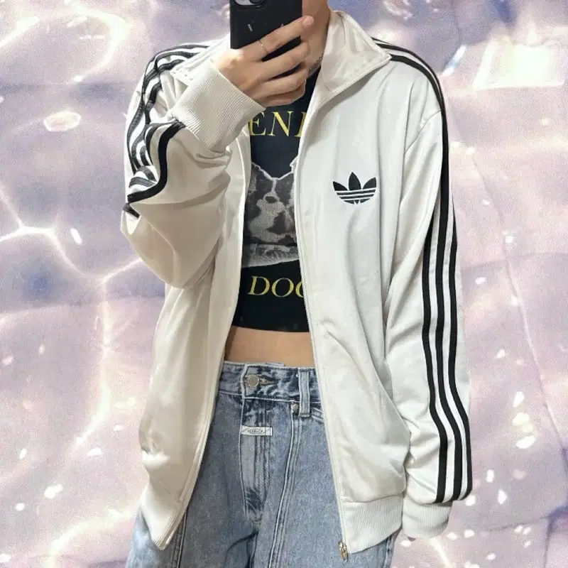 00s 아디다스 오리지널 파이어버드 져지 화이트 흰검 100