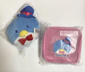하피단부이 복권 산리오 복권 턱시도 샘 마스코트 메쉬 파우치