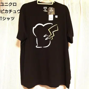 구하기 어려움 유니클로 포켓몬 피카츄 티셔츠 블랙 2XL