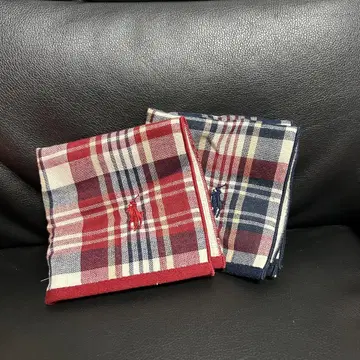 Ralph Lauren 체크 무늬 손수건 2장 세트