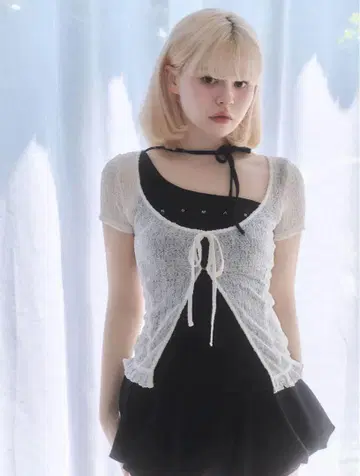 Claire set tops black and 마리 앤 마리