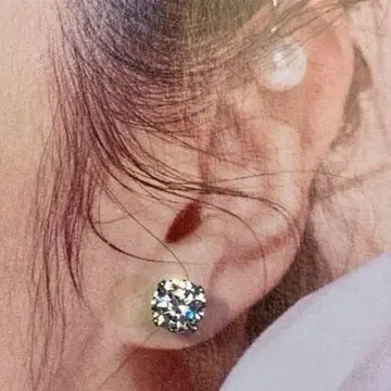 실버 925 각인 0.8ct 싱글 볼 스터드 귀걸이