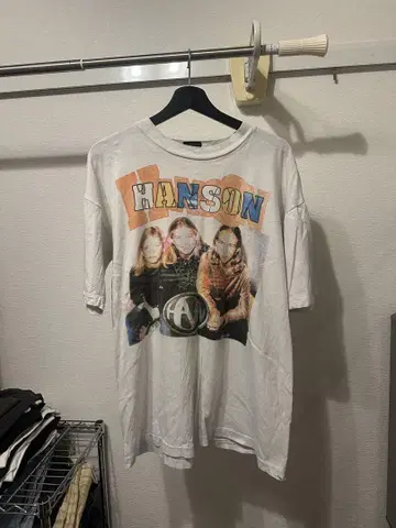 Hanson 90s 프린트 티셔츠 L 사이즈 화이트
