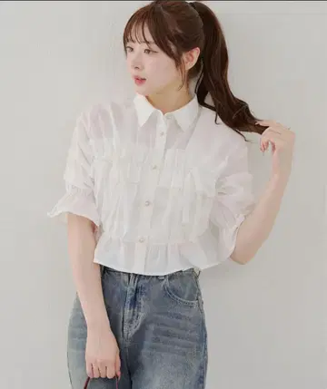 Another Branch olive des 레이스 리본 프릴 BL