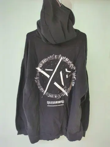 알렉산드로스 ALEXANDROS 블랙 후디 후드티 굿즈 L