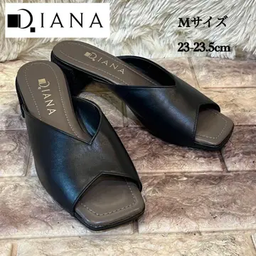 컨디션 최상 다이애나 블랙 가죽 샌들 23.5cm