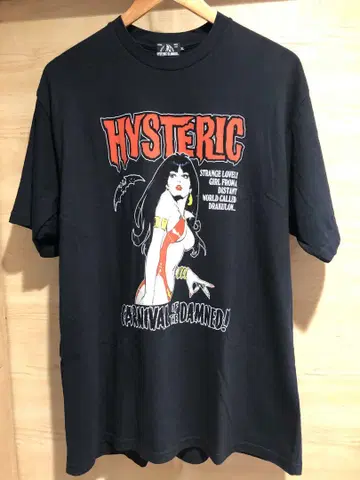 HYSTERIC VAMPIRILLA 블랙 티셔츠