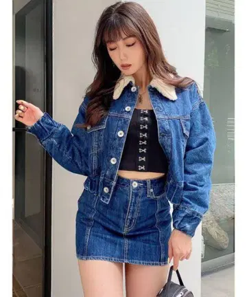 SIDE QUILTING 데님 스커트형 숏팬츠