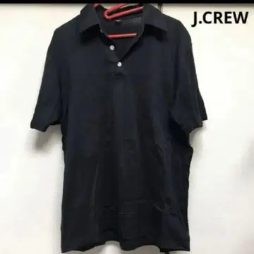 J.CREW 제이크루 카라 부착 티셔츠 블랙 무지 남성용