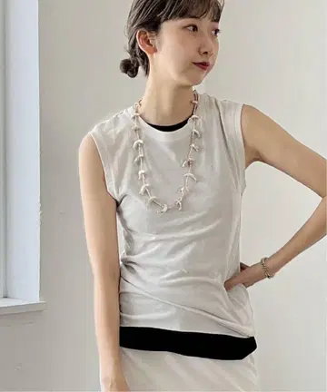 Plage COTTON LINEN SHEER N/S 티셔츠