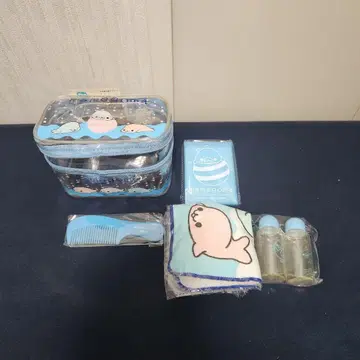 마메고마 산엑스 트래블 세트 타월 보틀 빗 거울 파우치
