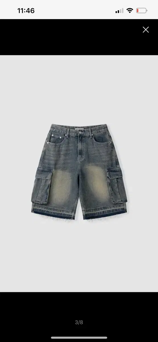 Anolorcode Light Blue Cargo Bermuda
