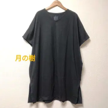 무인양품 냉감 UV 차단 V넥 튜닉 블랙 검정 L 사이즈