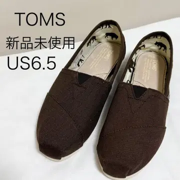 TOMS 톰스 우먼 클래식 브라운 캔버스 플랫 슈즈