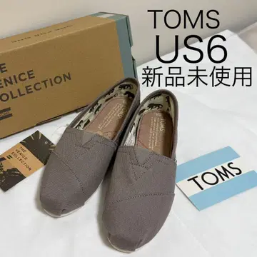 TOMS 톰스 우먼 클래식 6.5 애쉬 그레이 캔버스 플랫 슈즈