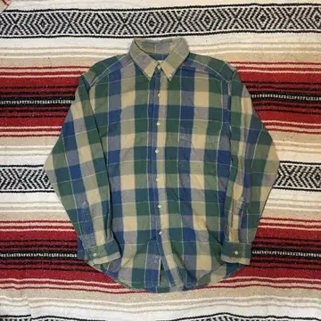 90년대 L.L.bean 체크 플란넬 셔츠 빈티지 배색 옴브