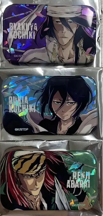 BLEACH WORLD 시라야 루키아 코이치 홀로 가공 스퀘어 캔뱃지