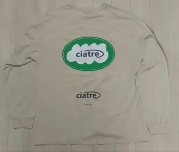 ciatre 극장 가슴 로고 백 프린트 롱 T 구제 의류 카페 구름