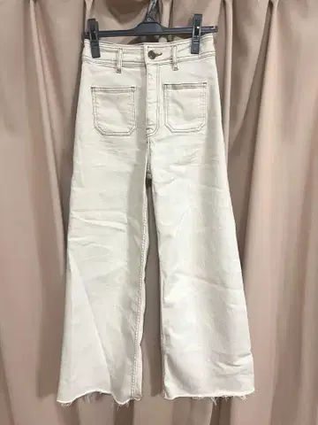 자라 화이트 와이드 데님 S