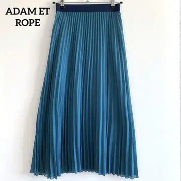 ADAM ET ROPE 시어 롱 플리츠 스커트 [F] 새상품급 허리밴딩