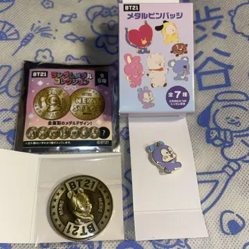 BTS MANG 맨 LINEFRIENDS 핑 배치 메달 컬렉션
