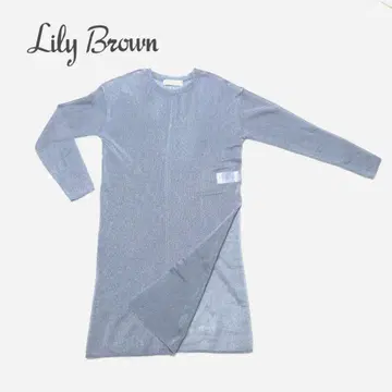 Lily Brown 릴리 브라운 시스루 롱 니트 탑 긴팔 시어 파랑