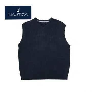 NAUTICA 노티카 로고 니트 베스트 빈티지